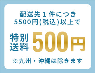 5500円以上お買い上げで送料500円